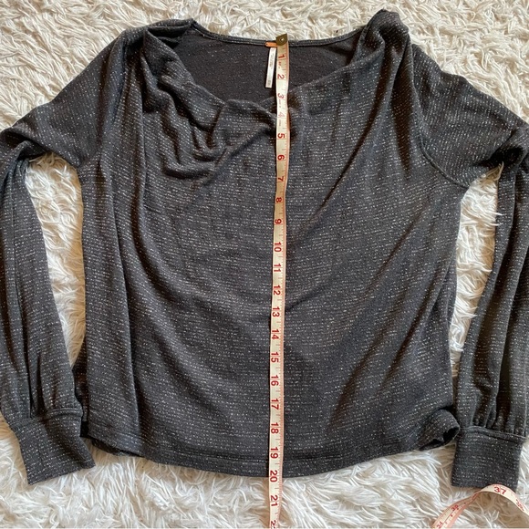 2/$20 FREE PEOPLE Sparkly Cowl-neck Top size XS - Picture 7 of 12